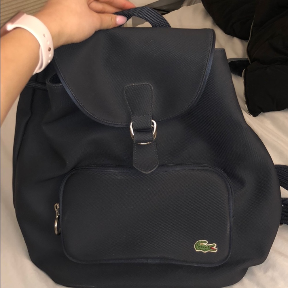 Navy Blue Lacoste Backpack